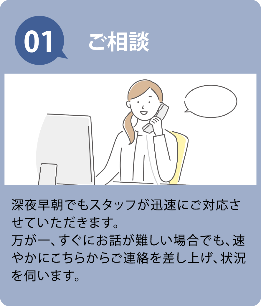 メモリードスタッフへご相談