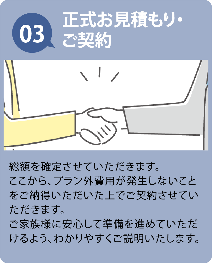 正式お見積もり・ご契約